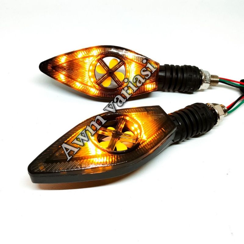 NEW Sein Running 2 Mode Lampu Sen Led Running Model Kipas Universal Semua Motor