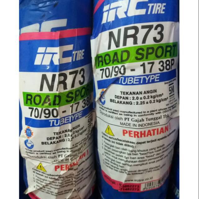 Ban Motor IRC NR73 70 90 Ring 17 Tubetype Non Tubeless