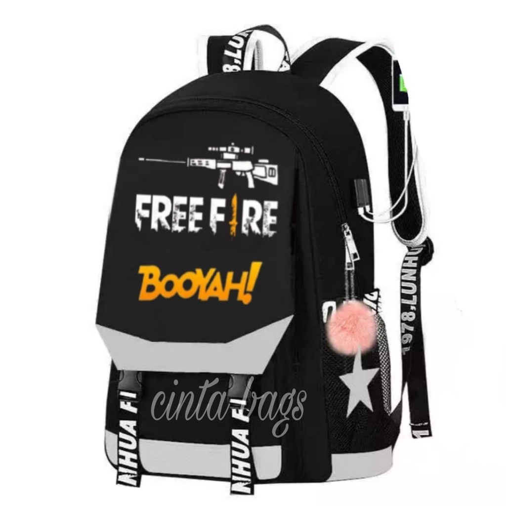 Tas Ransel Sekolah Anak laki laki Karakter Free Fire dan Super Hero Murah