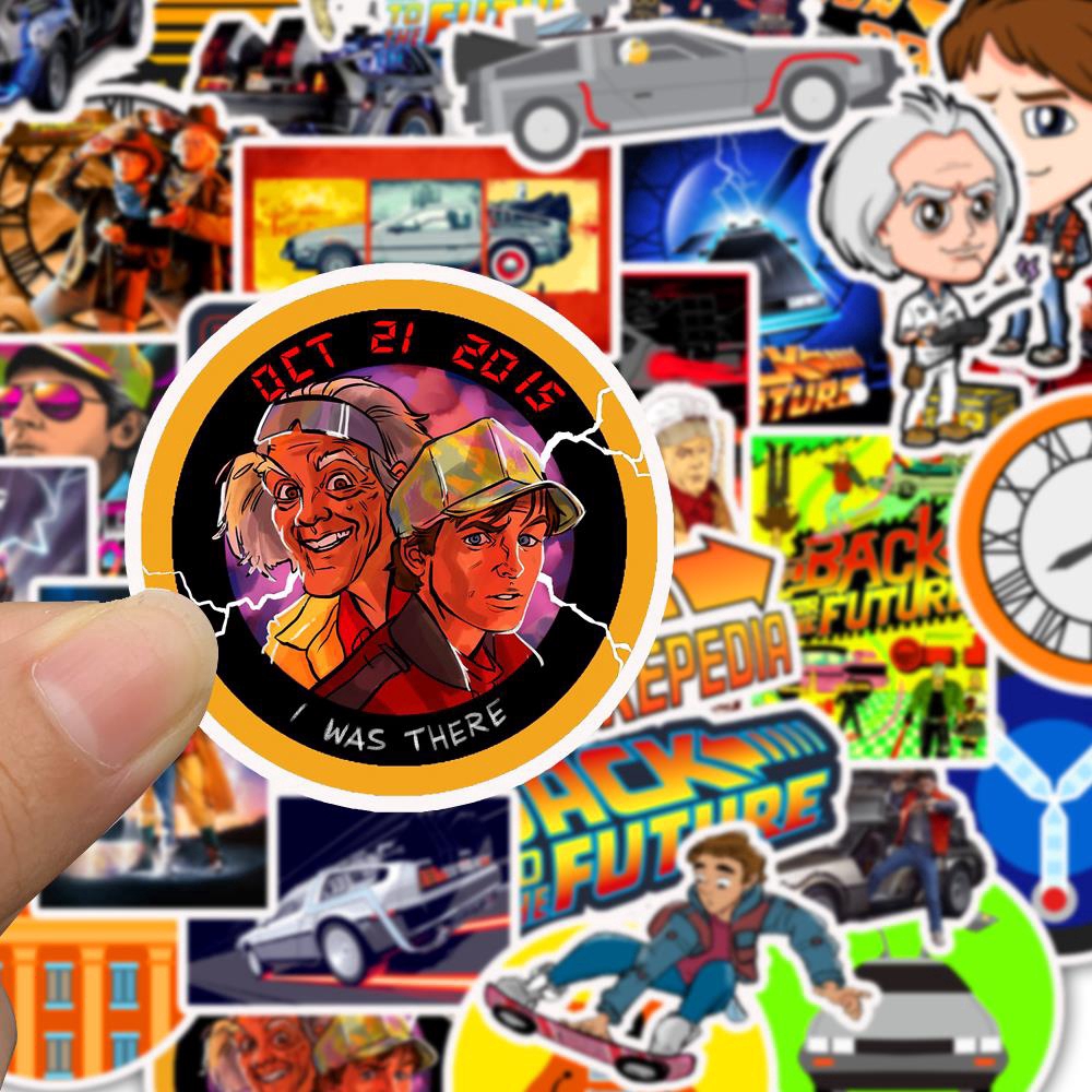 50pcs Classic Graffiti Film Stickers Back To The Future For Mobile / Laptop / Motorcycle