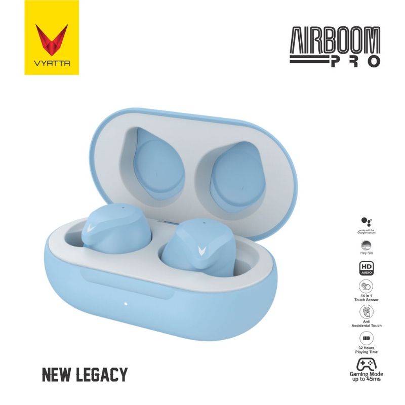 Vyatta Air Boom Pro 3 Sierra Blue TWS Bluetooth Mic