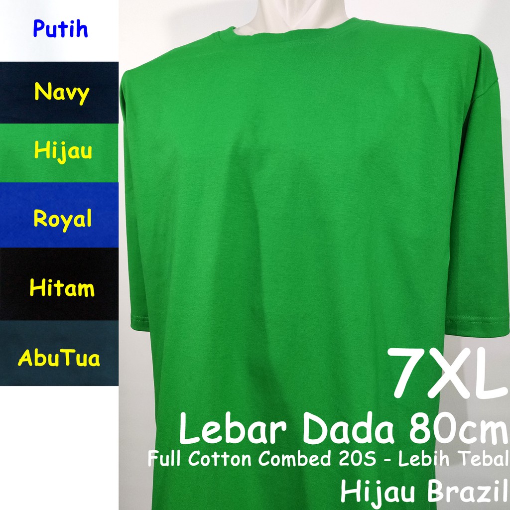 Kaos Polos Oblong Katun Jumbo Besar Big Size 7XL