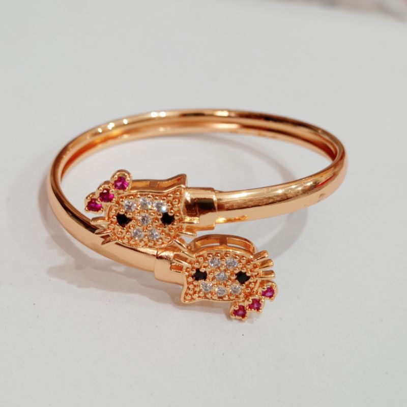 gelang tangan anak, hello kitty permata zircon cantik