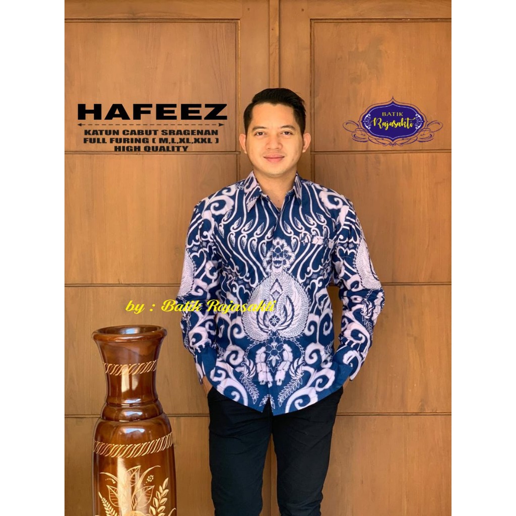 HAFEES RAJASAKTI KEMEJA BATIK SOLO PRIA LENGAN PANJANG LAPIS FURING ATASAN BATIK PREMIUM MODERN KATUN HALUS BAHUWIRYA  BANAMITRA BANAMITRA PUTIH BANGSAWAN BAYU PUTRA BERLIAN BIRU BHARATAYUDA BIMASENA BIRENDRA BIRU INDAH BRAHMAKERTA BRAHMAKERTA MERAH