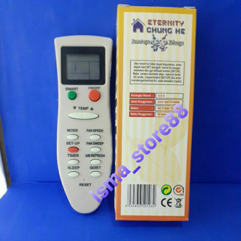 REMOT AC CHANGHONG MULTI FUNGSI/UNIVERSAL TANPA SETTING