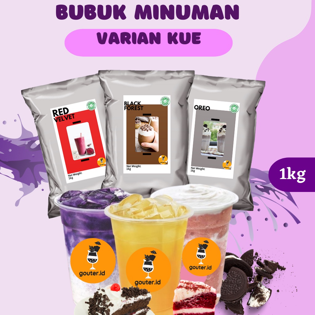 BUBUK MINUMAN RASA KUE 1KG / SERBUK MINUMAN ANEKA RASA / POWDER MINUMAN / MINUMAN KEKINIAN BOBA