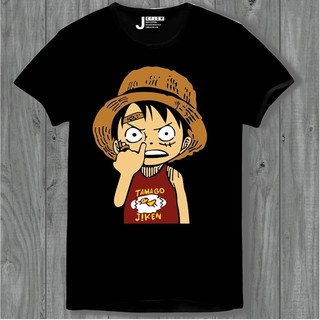 E4 LUFFI NGUPIL ONE PIECE KAOS  DISTRO  PRIA  KAOS  PRIA  