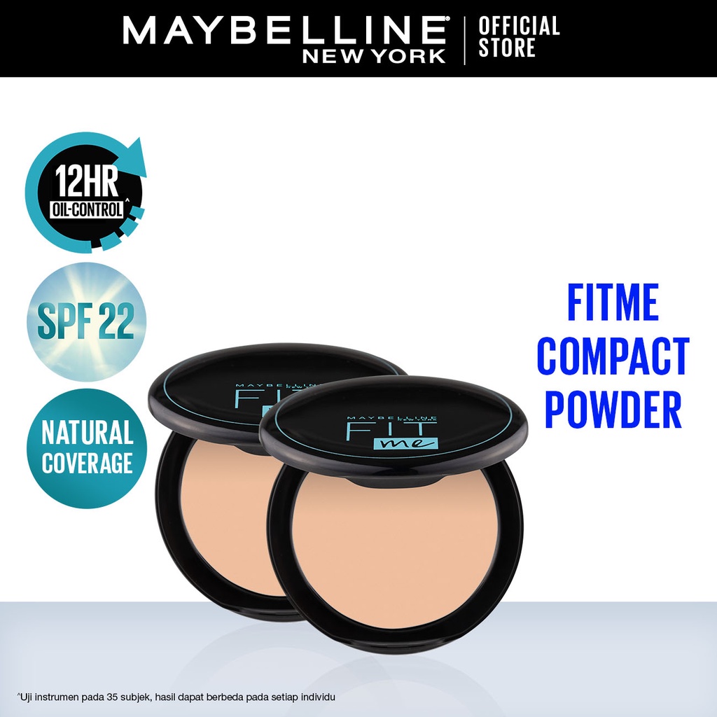 Maybelline Fit Me 12-Hour Oil Control Powder 120 Make Up - Twinpack