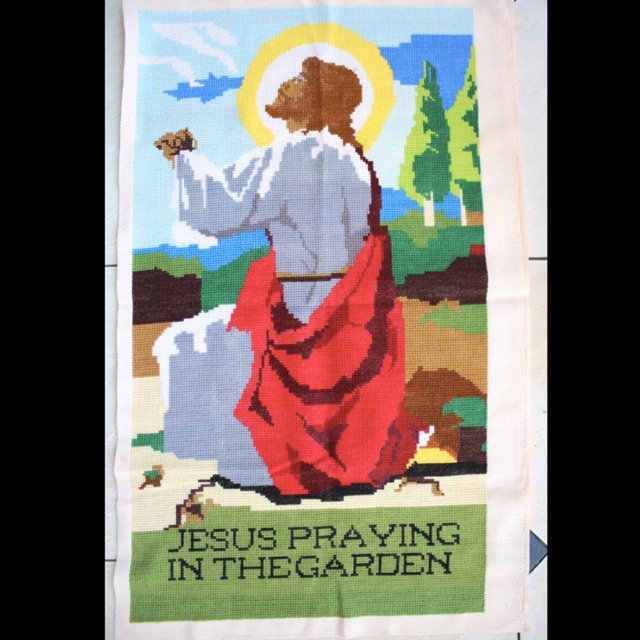 Kristik Jadi (Cross Stitch) Tuhan Yesus (Jesus Praying in the Garden)