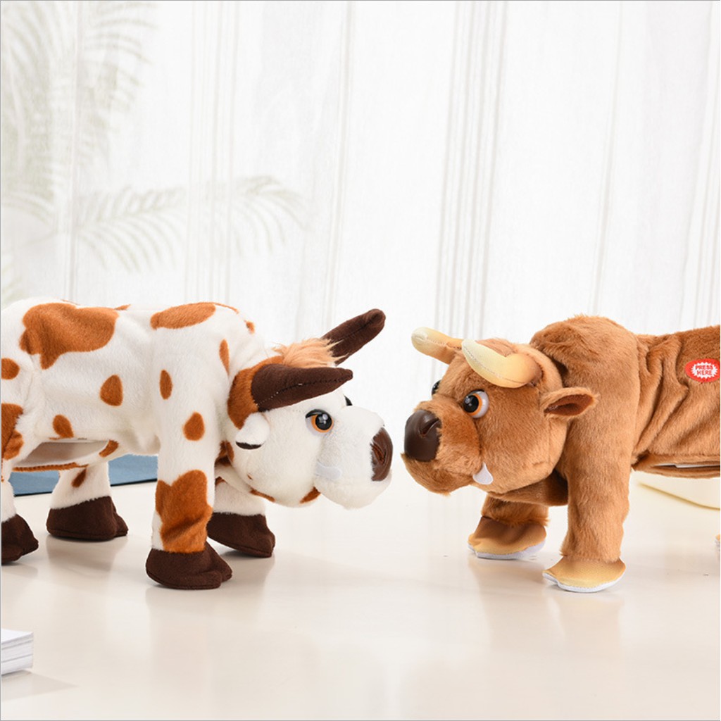 Mainan Anak Boneka Banteng MATADOR Joget/Berjalan/Melompat dengan Music/Boneka sapi/