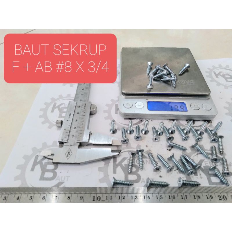 BAUT FAB #8 X 3/4 / SEKRUP FAB #8 X 3/4 BAUT SEKRUP FAB #8 X 3/4