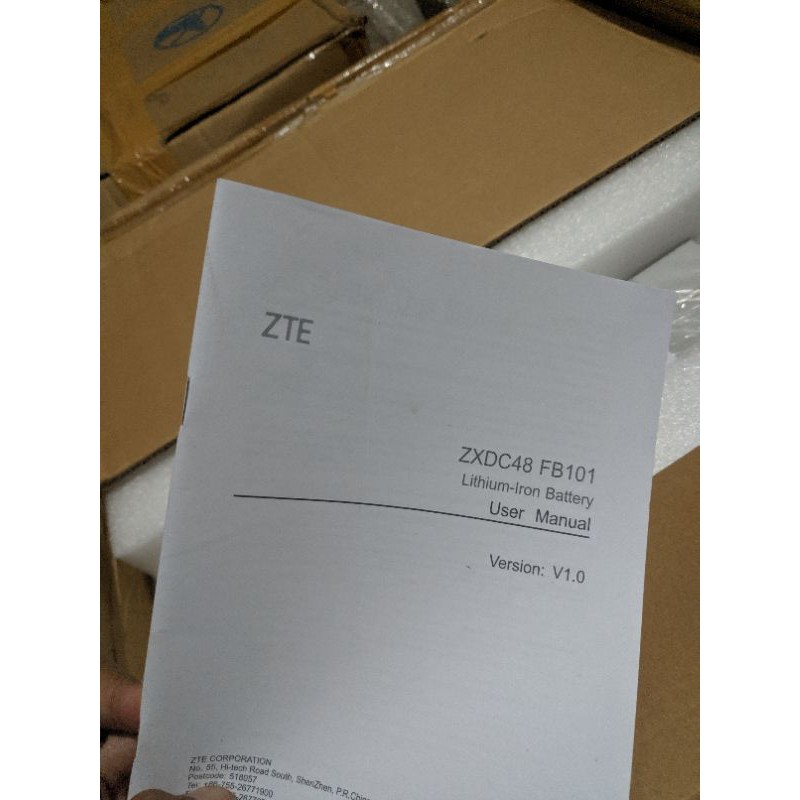 Battery Baterai Lifepo4 ZTE ZXDC48 FB101 48V 100AH New Not Aki Accu Lithium