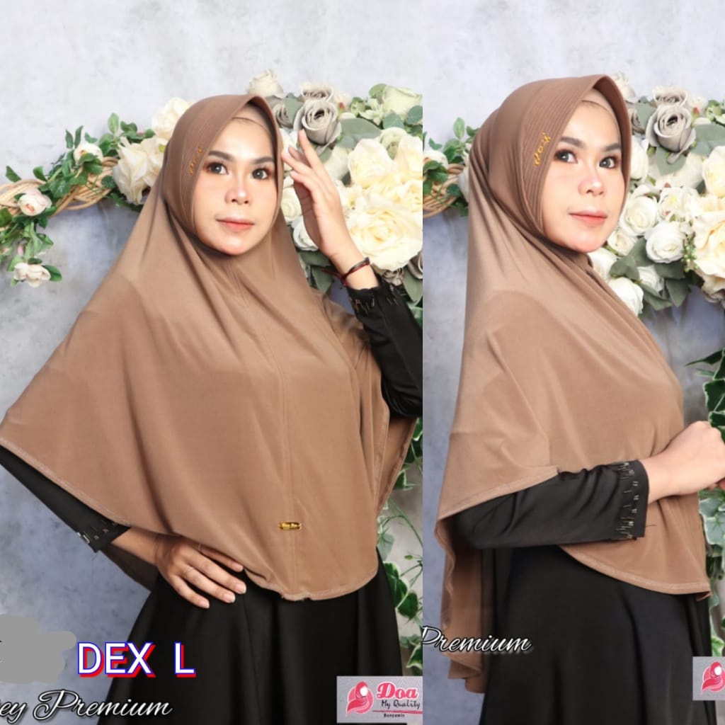 Jilbab hijab kerudung instan Doa Ibu  DOI Dex polos L