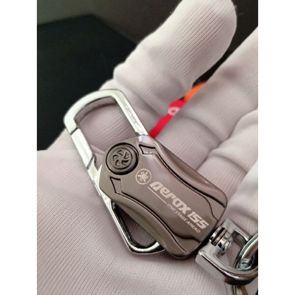 Gantungan kunci kulit sarung remote keyless motor yamaha aerox 155-7