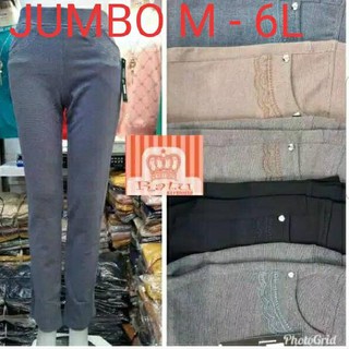 Terbaru CELANA  PANJANG  KAOS  DENIM IMPORT JUMBO  MEREK 