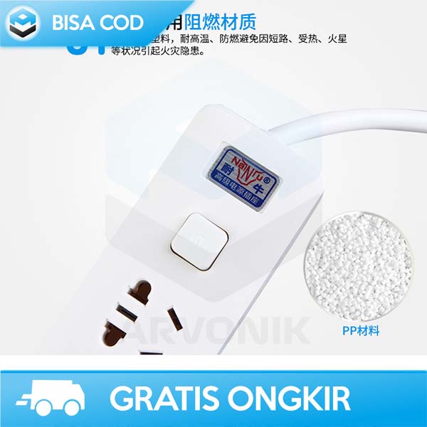 POWER STRIP COLOKAN LISTRIK STOP KONTAK 3USB PORT DAN 3 ELEKTRIK PLUG