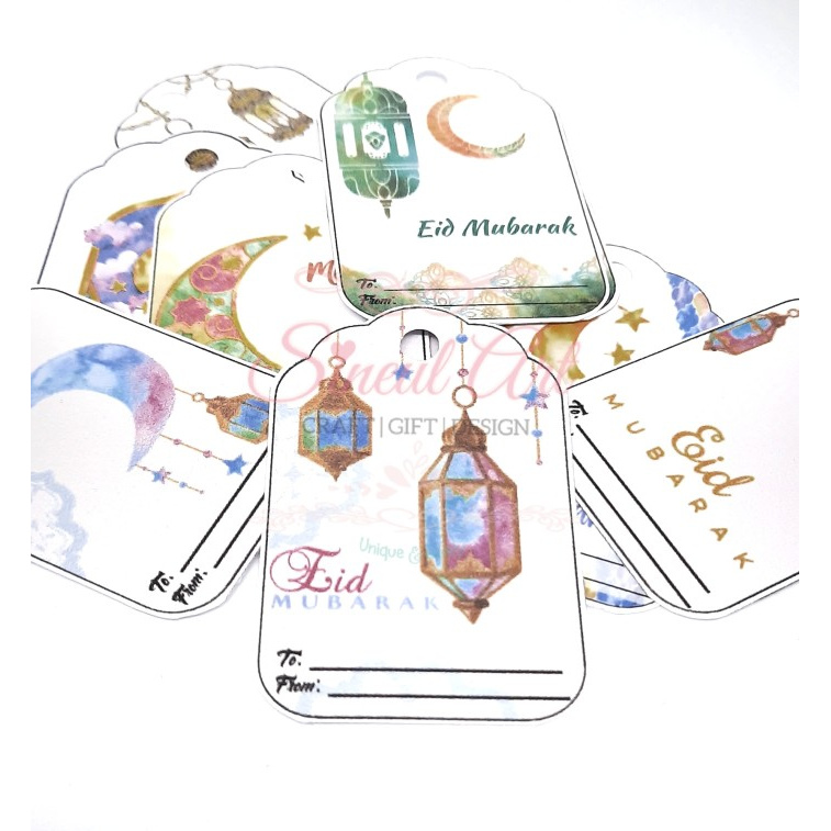 

Kartu Ucapan Idul Fitri Mini/ Beauty Colorful Lebaran Tag