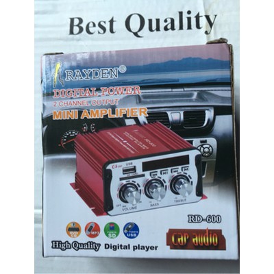 MINI AMPLIFIER DIGITAL POWER USB SD MP3 MERK RAYDEN TYPE RD600
