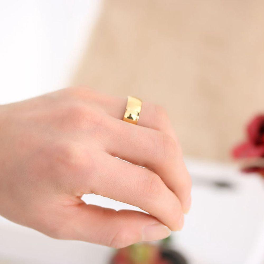 R-flower Band Rings Perhiasan Wanita Pernikahan Lapis Emas
