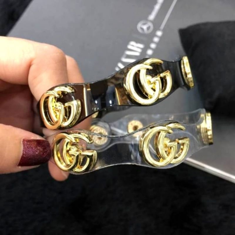 Gelang tangan Guccix Gc bahan jelly gelang branded band Premium Quality