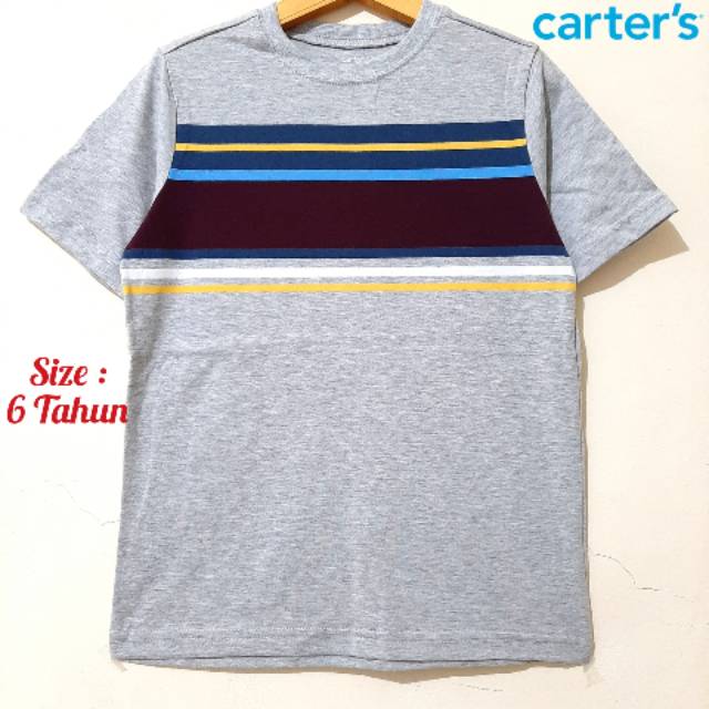 Baju Kaos Carter's Grey List Warna Anak Laki Cowok - Carters Boys Tee