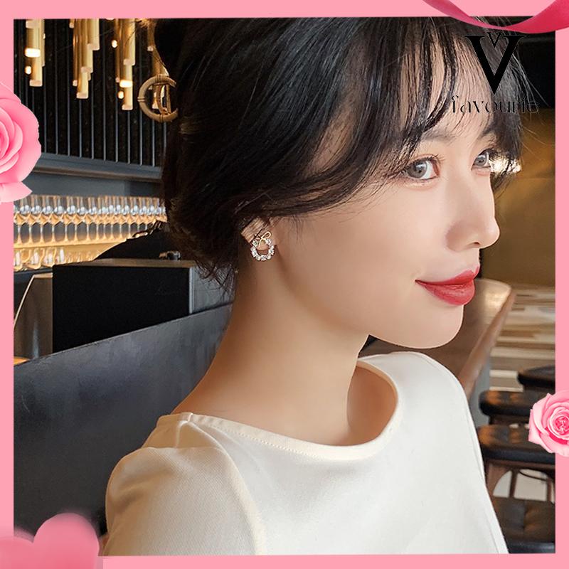 [COD]Fashion Korea Sepasang Anting Mutiara Garland Aksesoris Mode-FA