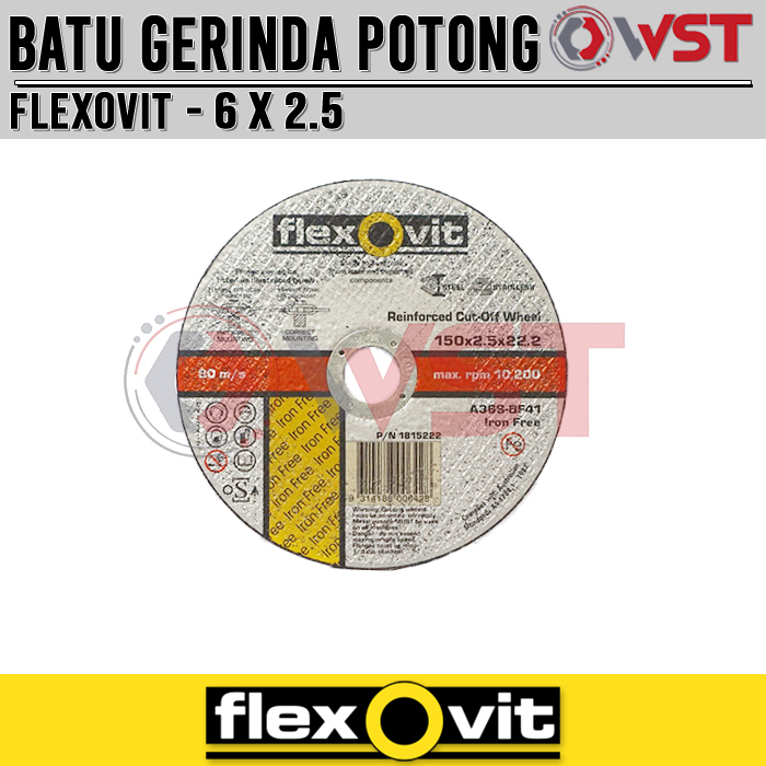 Flexovit Batu Gerinda Stainless 6Inch / Batu Gerinda Potong 6x2.5