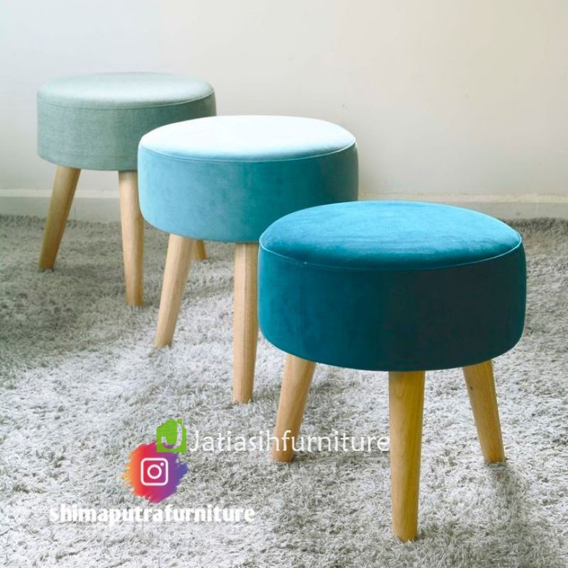 JAF Stool Bench sofa tamu bulat  Jati Asih furniture