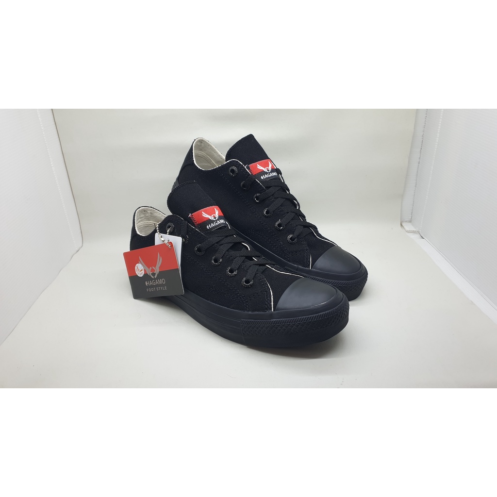 HAGAMO INDONESIA - HAGAMO GALAXY LOW ALL BLACK - Sepatu Sneakers Casual Original Brand Lokal - Sepat