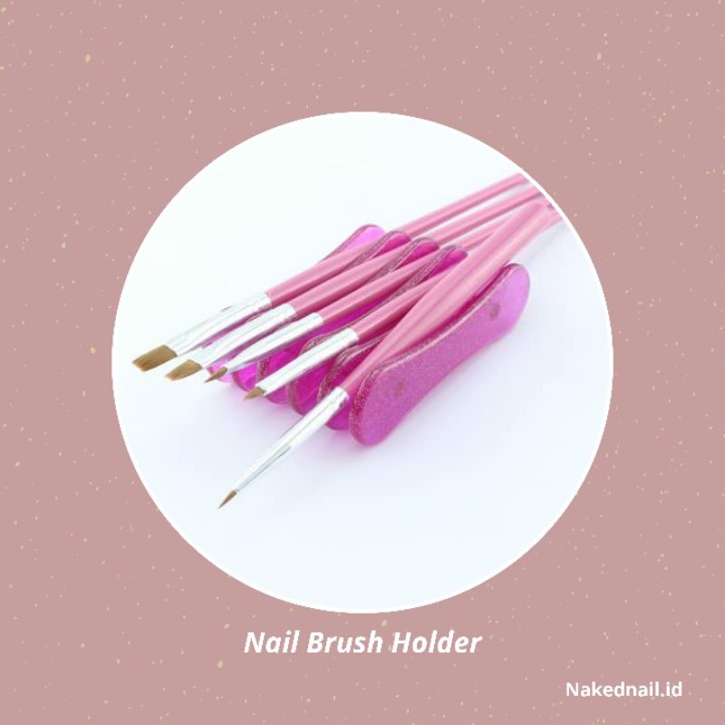 tempat kuas / nail brush holder rack nail holder tatakan brush nail art nailart