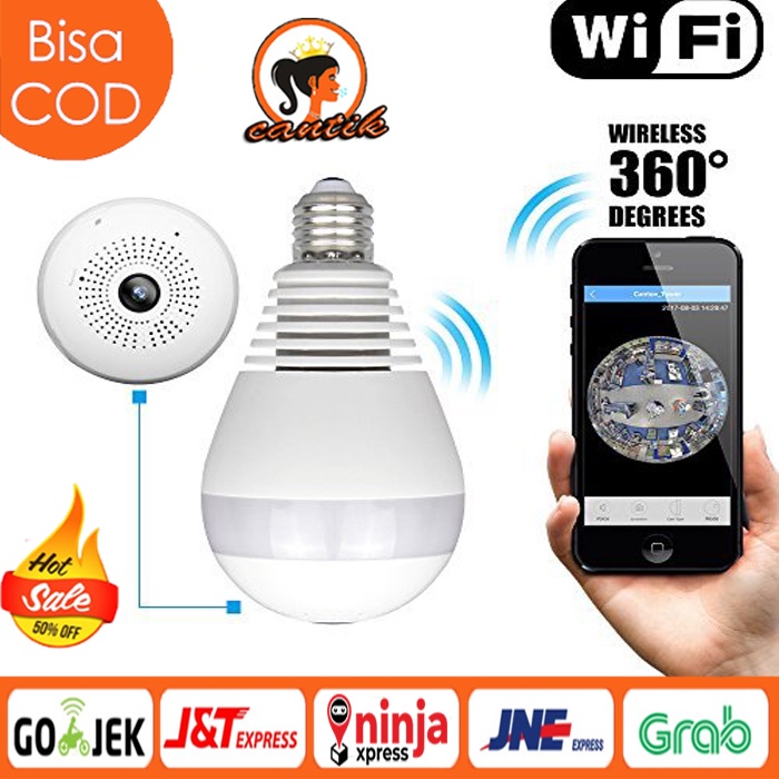 Kamera CCTV IP Camera V380 BOHLAM LAMPU 360 View Wifi Wireless / CCTV Bola Lampu