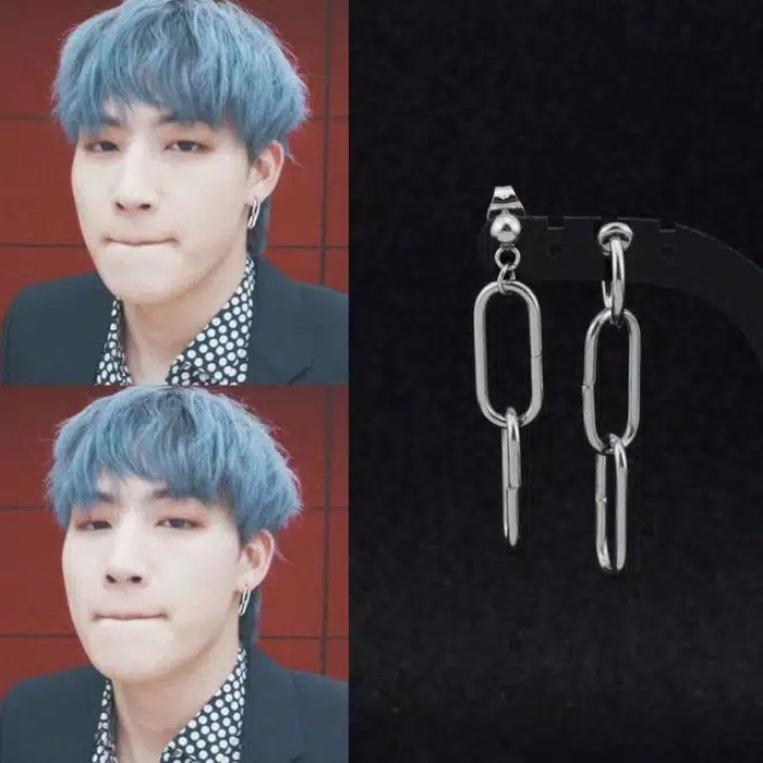 EE0396 - Anting JEPIT Tanpa Tindik Pria Wanita Kpop Korea BTS EXO GOT7