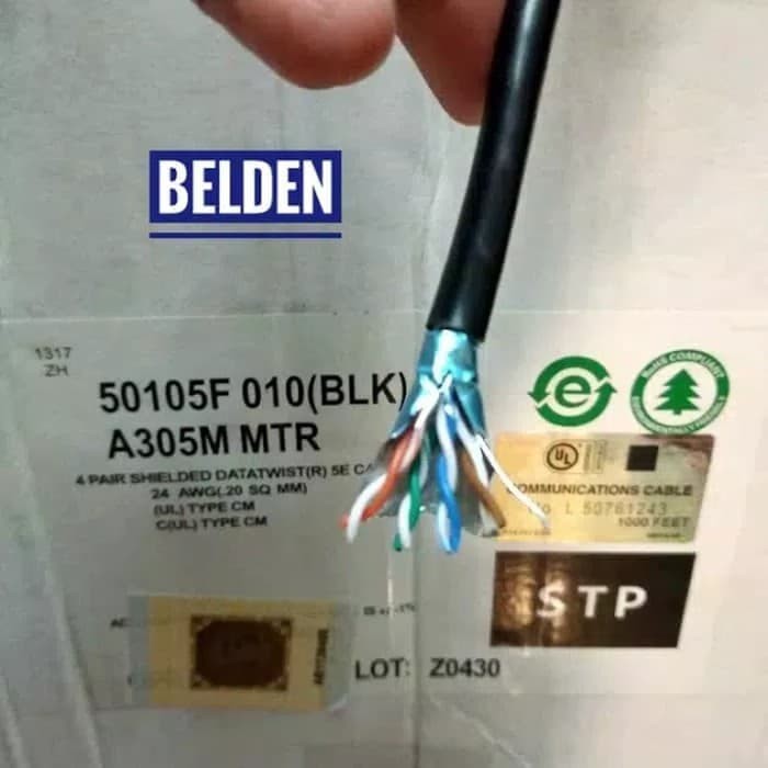 Outdoor Kabel LAN Belden 50105F STP Cat.5e | FTP cat5e Black/Grey  305 m | 100% ORIGINAL | Ethernet