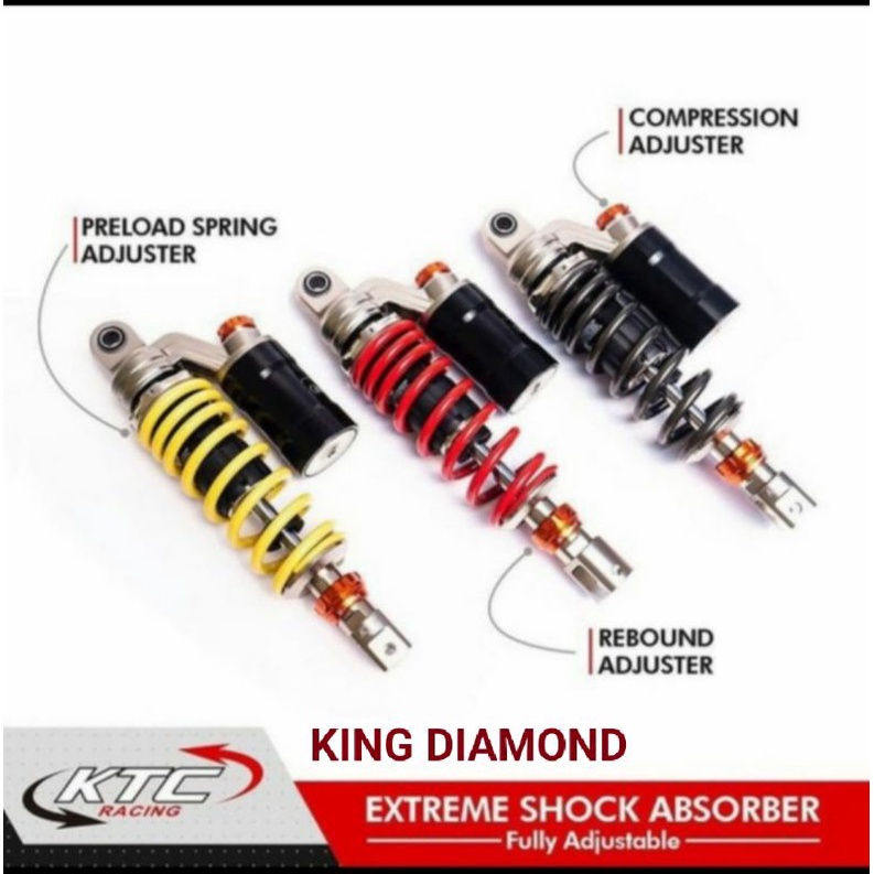 Shock Breaker Tabung Atas KTC Racing Extreme stelan Vario 125/150 330M  EXTREME SHOCK ABSORBER