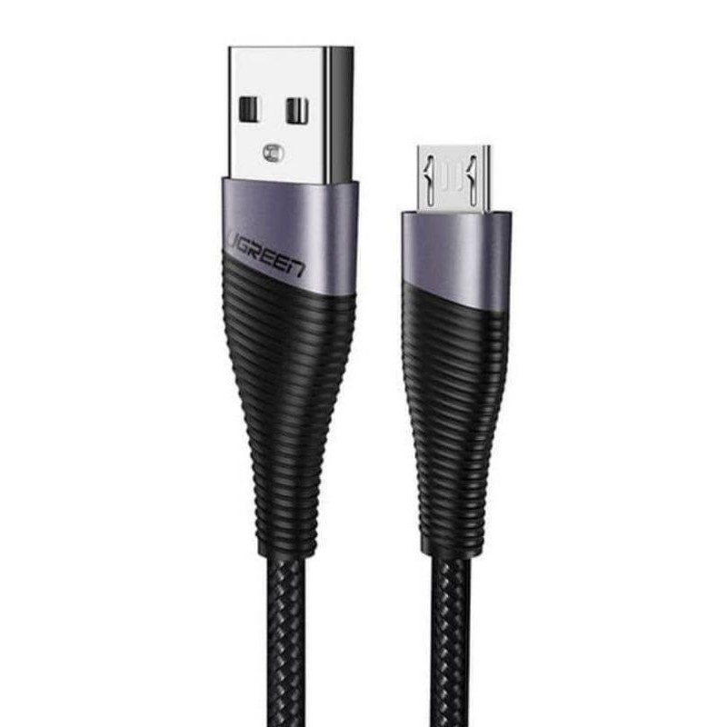 Ugreen Kabel Charger Micro Usb 3A Qualcomm QC 3.0 Nylon Baraided Original Fast Charging