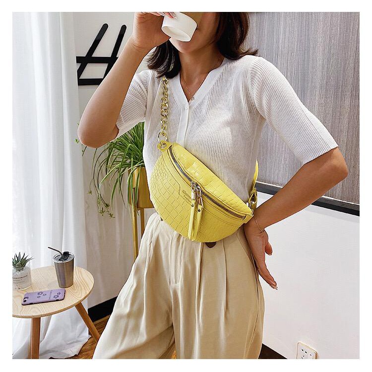 BJ15266 - BLACK/BLUE/GREEN/KHAKI/WHITE/YELLOW SLING BAG TAS WANITA FASHION IMPORT MODIS ELEGAN TERMURAH TERLARIS TERBARU BAGSTORE JAKARTA TAS BATAM ELJ5266 LT1183 BQ2769