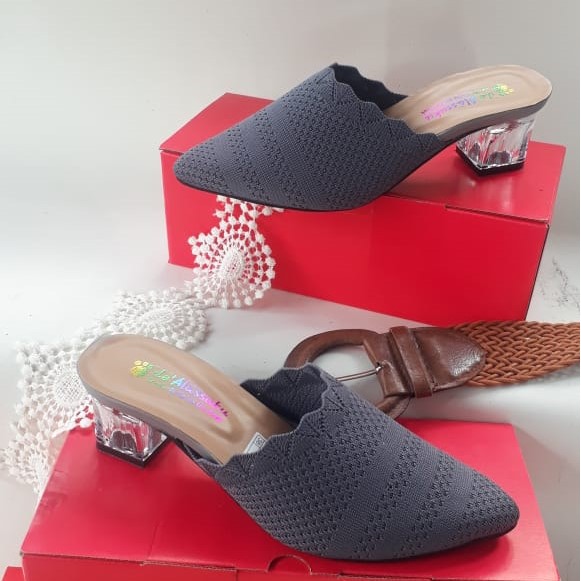 Heels Hak Kaca Rajut Import by Alassuku.ID