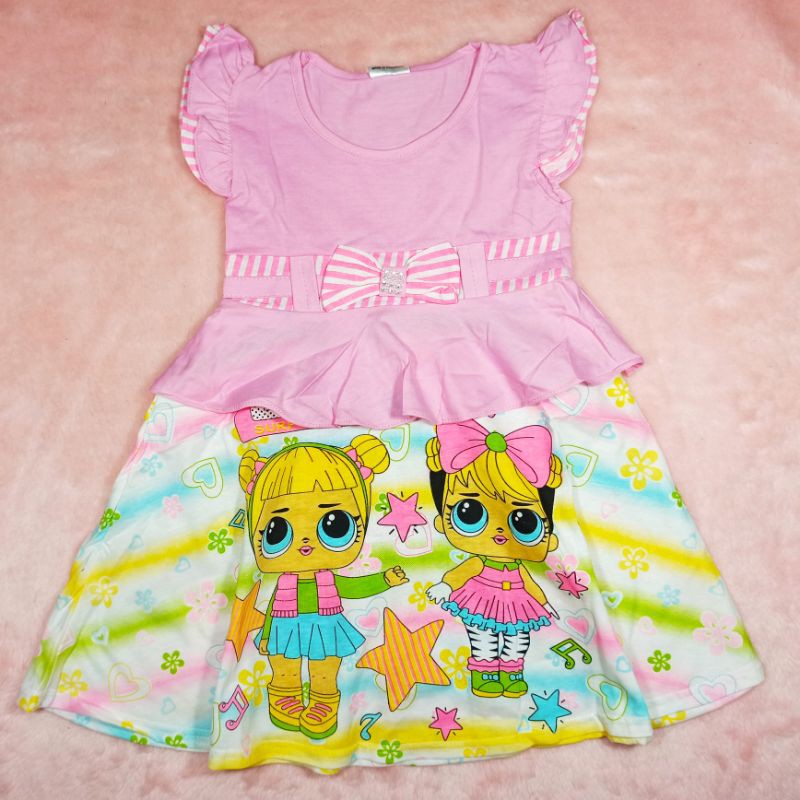 Ss#1009 Dress Anak Perempuan Size 1-2tahun / Pakaian Anak Cewek / Dress Lucu / Dress Cantik