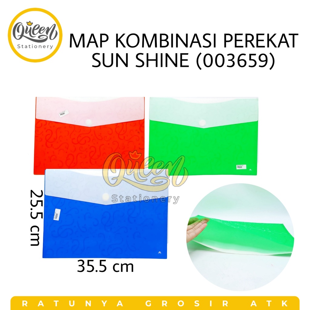 

1 PCS MAP KOMBINASI PEREKAT SUN SHINE / MAP DOKUMEN / MAP PLASTIK (003659)