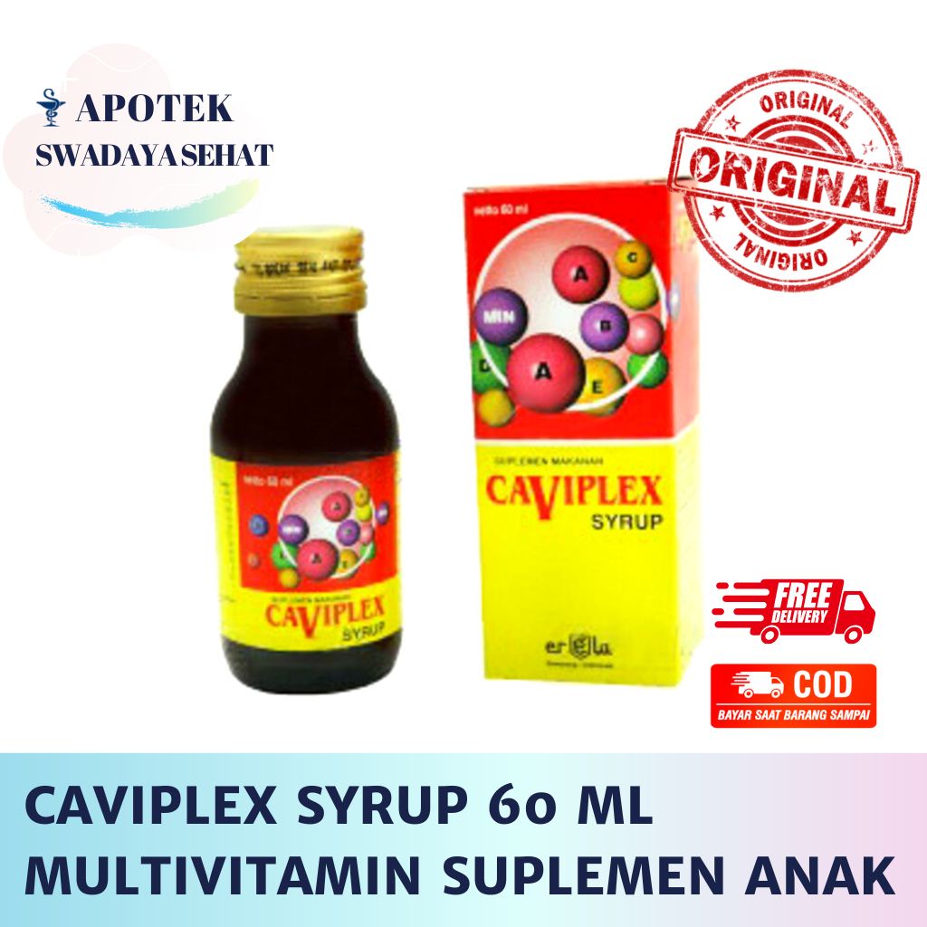 CAVIPLEX SYRUP 60ML - Sirup Multivitamin Daya Tahan Tubuh Suplemen Anak Ibu Hamil Manula Lansia