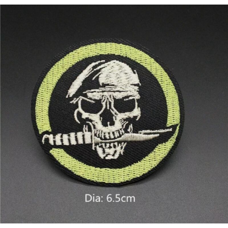 Patch Bordir Emblem Badge Tengkorak Pisau Good Quality