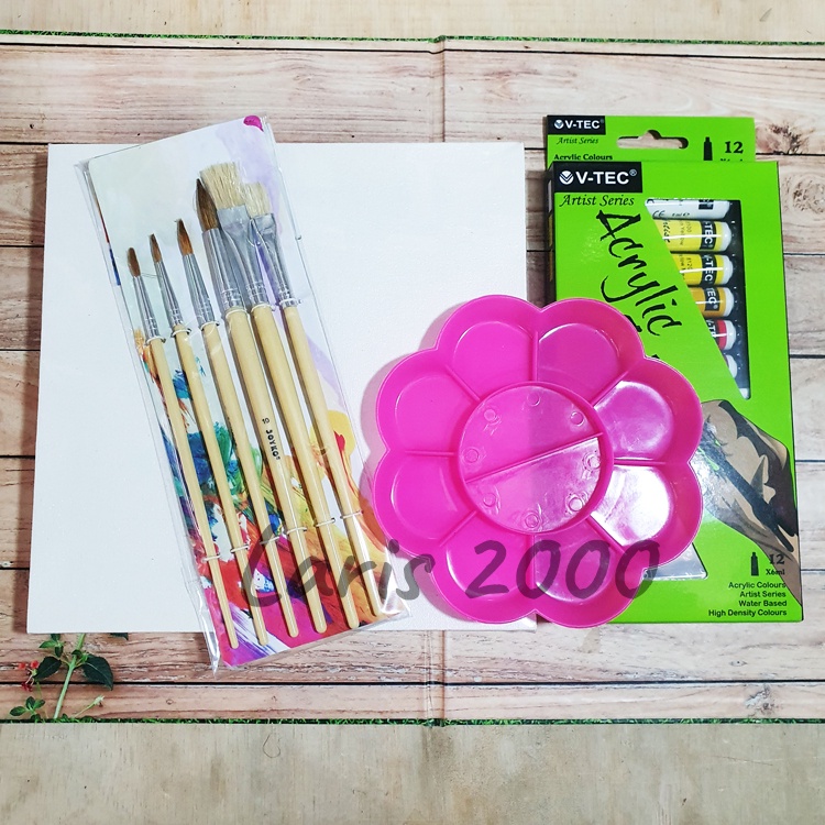 

Paket Lukis Cat Akrilik / Set Lukis / Belajar Melukis
