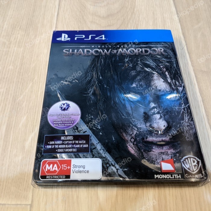 BD PS4 Shadow Of Mordor Steelcase Ed Reg 4 Australia Rare