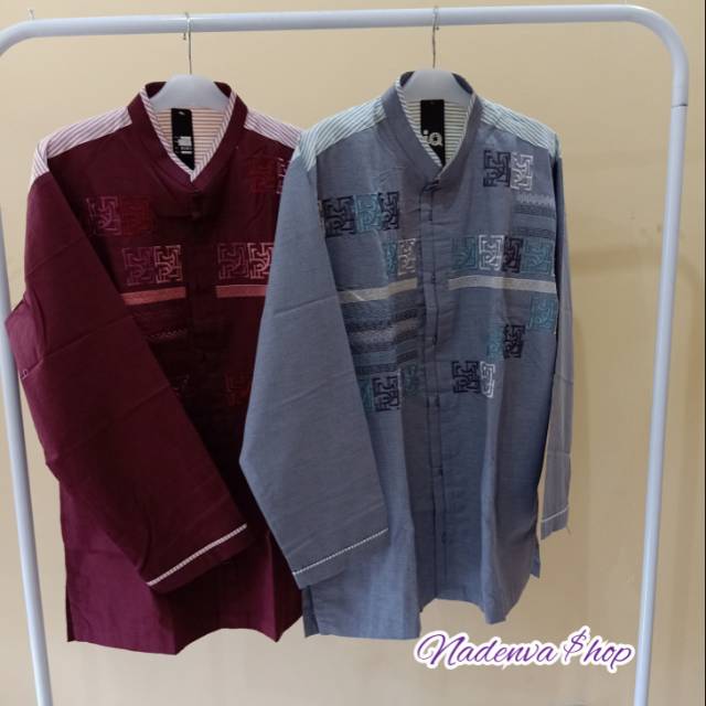 Baju Koko lengan panjang dewasa bordir IMTAQ