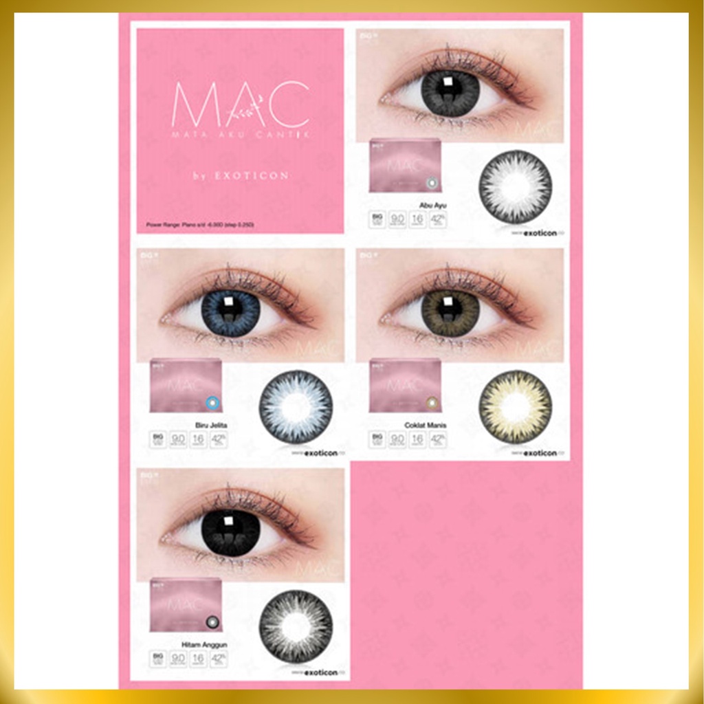 {BISA COD} SOFTLENS X2 MAC BY EXOTICON NORMAL &amp; MINUS -0.50 SD -3.00