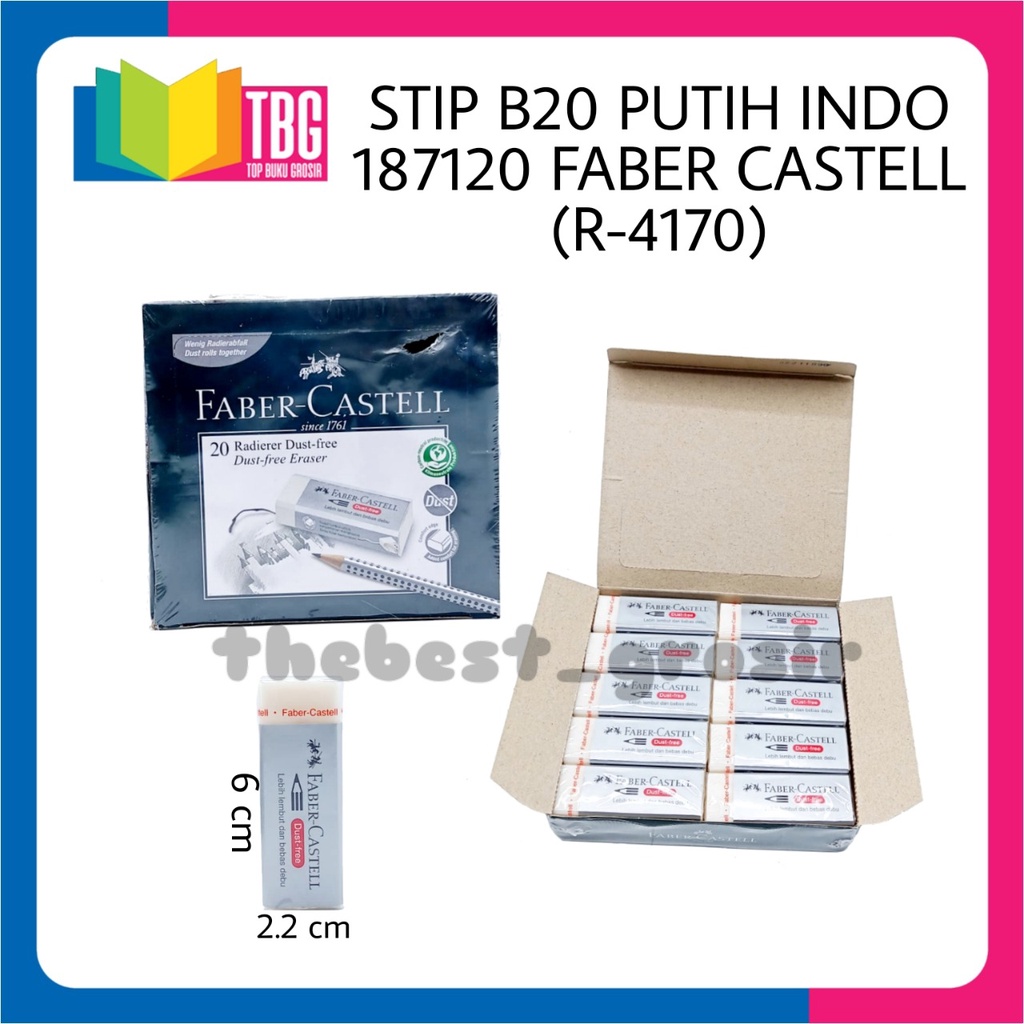 

1PCS STIP B20 PUTIH INDO 187120 FABER CASTELL/ STIP PENSIL (R-4170)