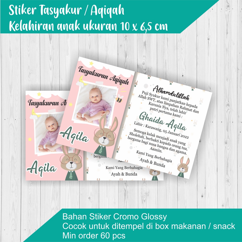 

STIKER LABEL AQIQAH SYUKURAN KELAHIRAN ANAK