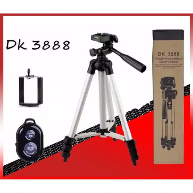 &lt;^ SJA ^&gt; TRIPOD BLUETOOTH UNIVERSAL HP CAMERA DK 3888 WITH REMOTE FREE SARUNG