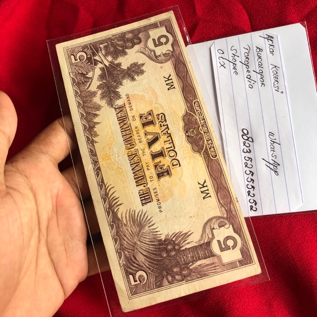 Uang Kuno 5 Dollar Malaya