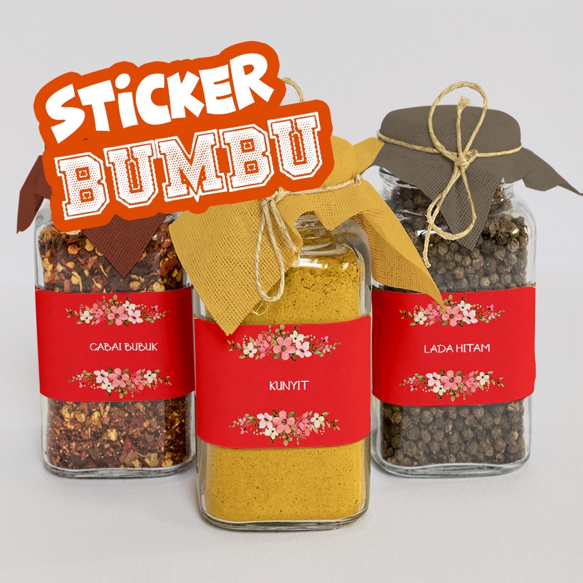 

Sticker bumbu dapur | stiker bumbu | stiker gula | sticker 076